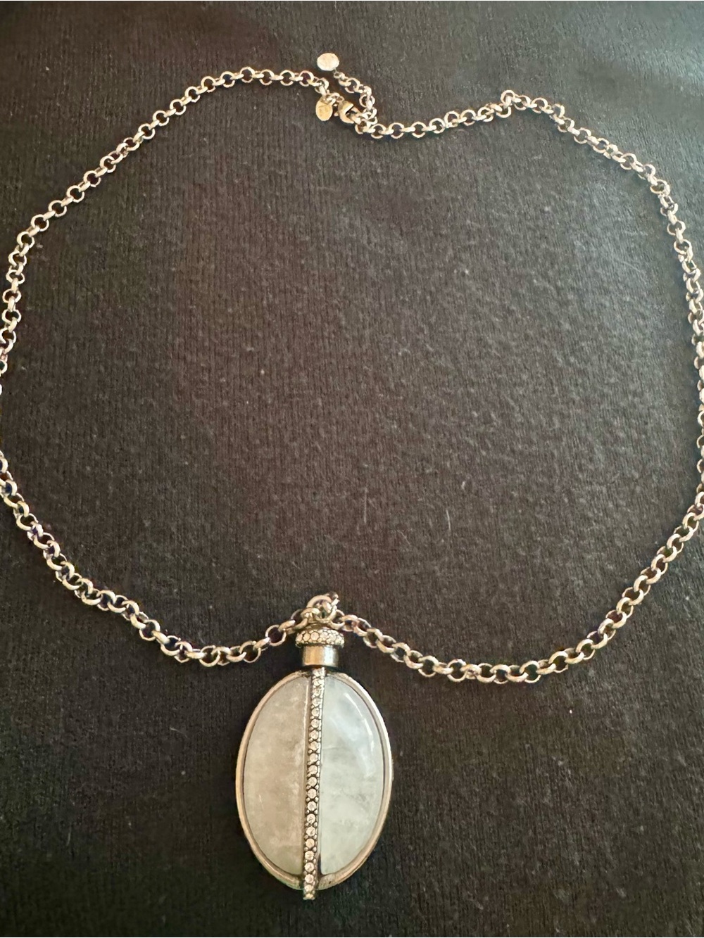 Kiam Family Silver-Tone White Stone Pendant Necklace - Women's Jewelry